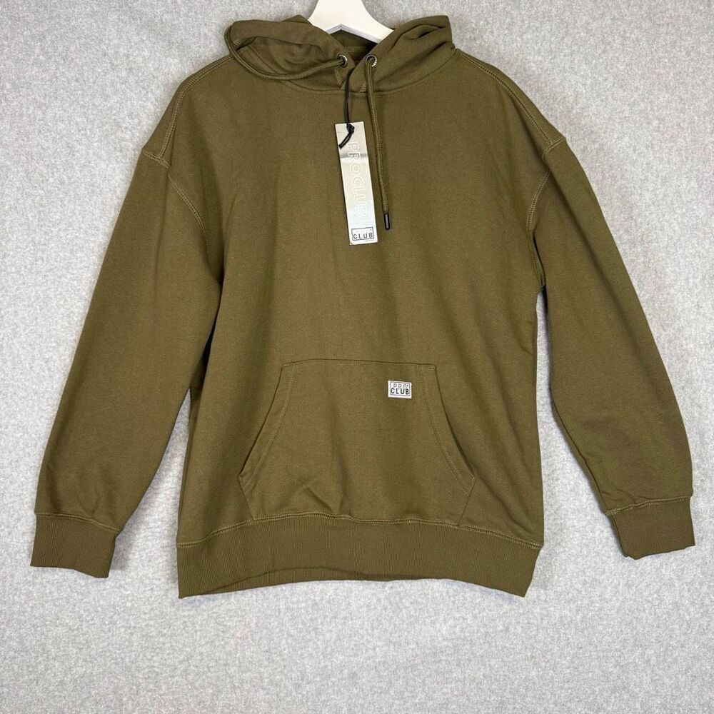 Brand New Pro Club Olive Green French Terry Pullover Hoodie Sweatshirt Men’s S